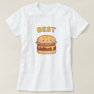 Cute Best Burger Matching Best Friend T-Shirt