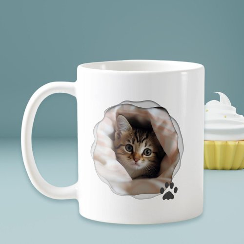 Cute Best Cat Mom Photo Coffee Mug