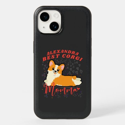 Cute Best Corgi Momma with graphics hearts OtterBox iPhone 14 Case