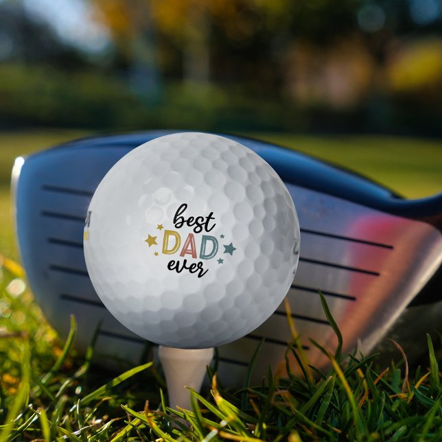 Cute Best Dad Ever Golf Balls (Creator Uploaded)