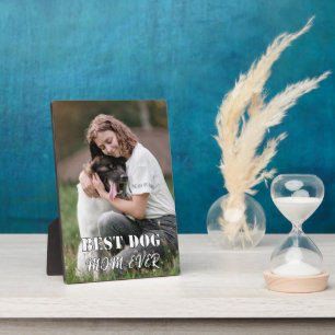 CUTE! 🐕Best Dog Mom Ever Custom Photo Plaque
