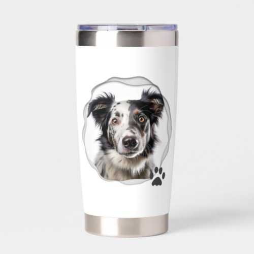 Cute Best Dog Mom Personalized Photo Insulated Tumbler