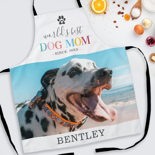 Cute Best Dog Mom Photo Apron (Creator Uploaded)