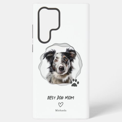 Cute Best Dog Mom Photo  Samsung Galaxy S22 Ultra Case