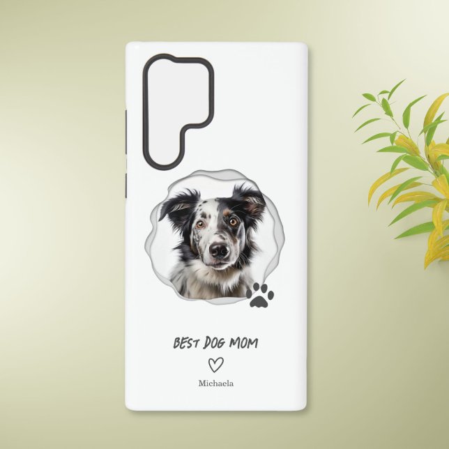 Cute Best Dog Mom Photo  Samsung Galaxy Case (Creator Uploaded)