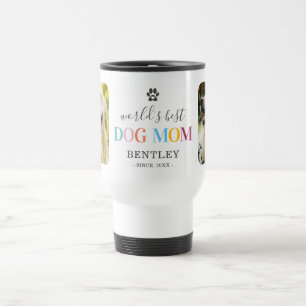 Cute Best Dog Mom Photo Travel Mug