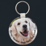 Cute Best Friend Dog Name Quote Photo Keychain<br><div class="desc">Pawfect way to honor your best furry friend - add your own photo and pet's name. // Note: photo used is a placeholder image only. You will need to replace with your own photo before ordering/printing. If you need help with this please contact me. // Need help customizing your design?...</div>