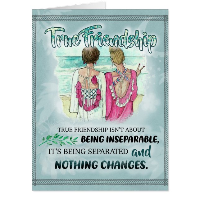 Cute Best Friend Gift, Funny Friendship Day Gifts Card (Front)