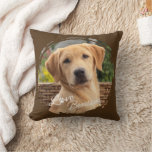 Cute Best Friend Picture Love Paw Print Heart Throw Pillow