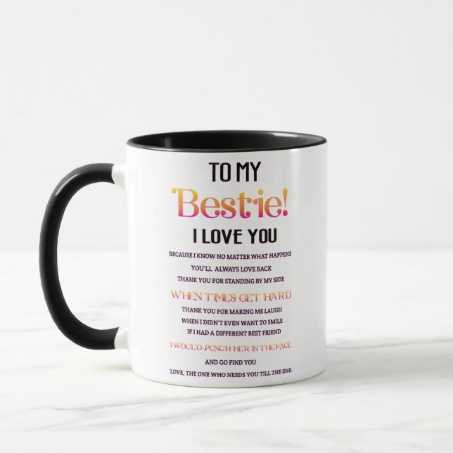 Cute Best Friend Wrap Mug (Left)