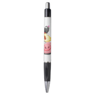 Cute Best Friends Piggy Chick and Mouse - Cartoon Pen