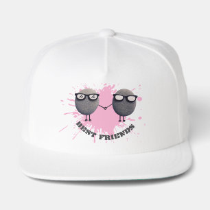 Cute Best Friends Pink Paint Splatter Baseball Cap