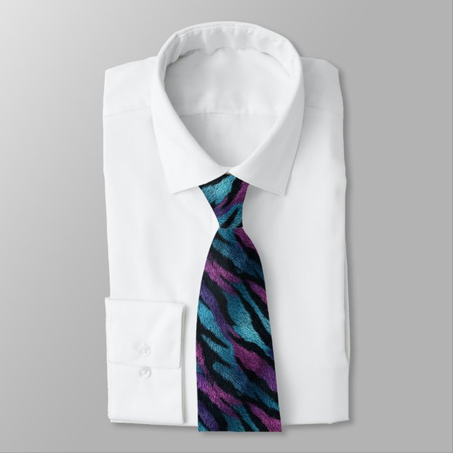 Cute Best Gifts For Men Tiger Skin Neck Tie (Tied)