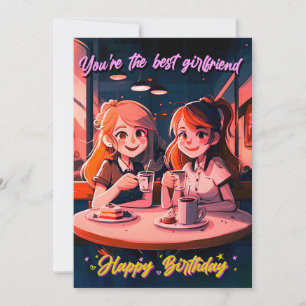 Cute Best Girlfriend Birthday Card