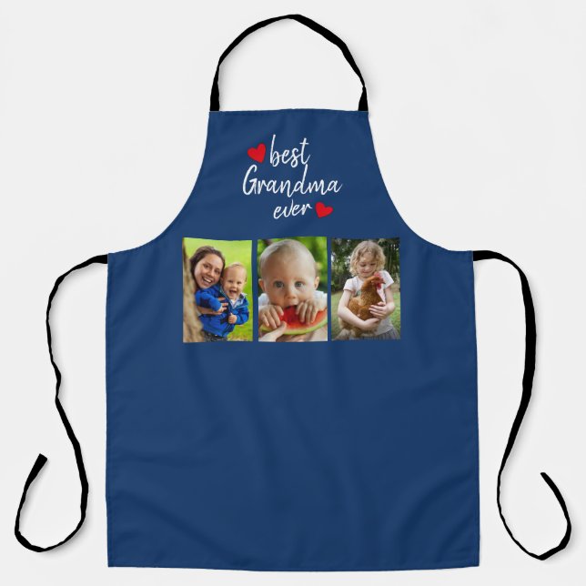 Cute Best Grandma Ever 3 Photo  Apron (Front)