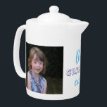 Cute Best Grandma Ever Custom Photo Teapot<br><div class="desc">Here's a lovely gift for grandma from her grandkids! She'll smile every time she brews her tea! Be sure to upload two of your favorite photos,  two for one grandchild or one of each for two grandchildren. ❤</div>