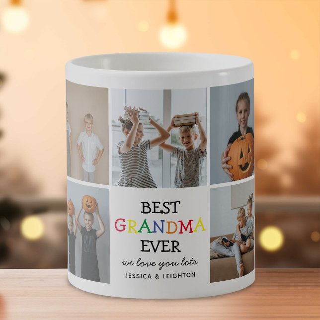 Cute Best Grandma Ever | Photo Collage Keepsake Coffee Mug (Creator Uploaded)