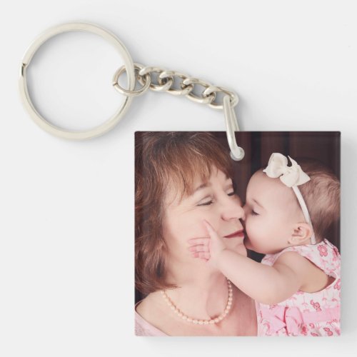 Cute Best Grandma Ever Photo Keychain