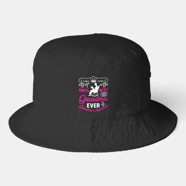 Cute best Grandma ever word art  Bucket Hat (Front)