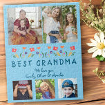 Cute Best Grandma Flowers Floral Family Photo Jigsaw Puzzle<br><div class="desc">Cute Best Grandma Flowers Floral Family 5 Photos Puzzle. Hand-drawn flowers and 5 family photos. Create your own personalized gift for a grandmother for Mother`s Day,  birthday or Christmas.</div>