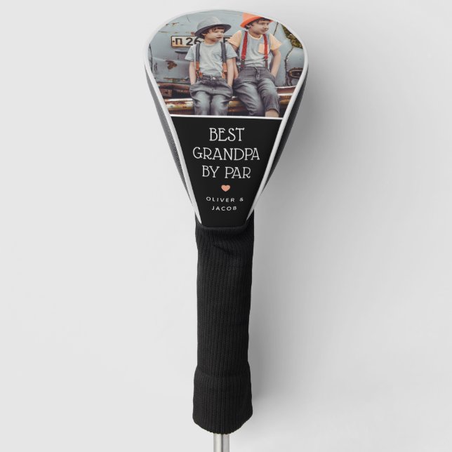 Cute Best Grandpa by Par Photo Golf Head Cover (Front)