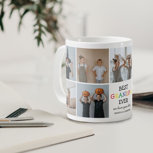 Cute Best Grandpa Ever  Photo Collage Keepsake Coffee Mug