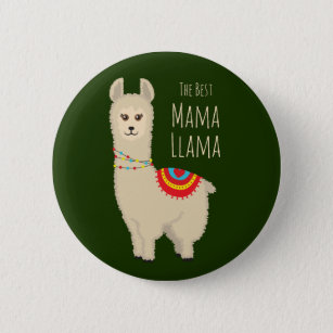 Cute "Best Mama Llama" award Button