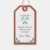 Cute Personalized Handmade with Love Faux Fabric Gift Tags