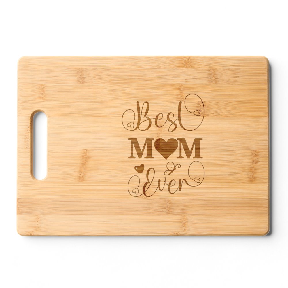 Discover Cute Best Mom Ever Typography Script Cutting Board
