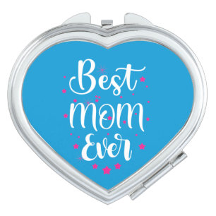 Cute Best Mom Text And Little Stars Compact Mirror