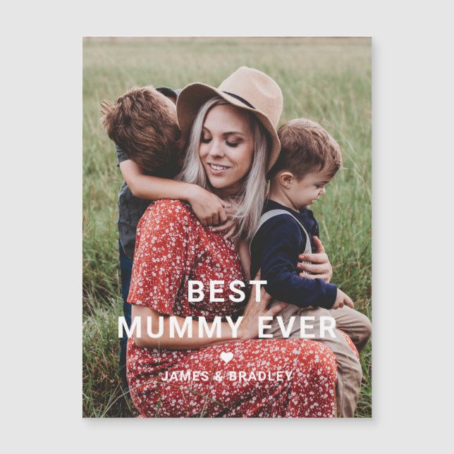 Cute BEST MUMMY EVER Heart Mother's Day Photo (Front)