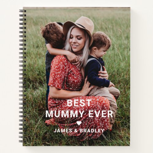 Cute Best Mummy Ever Heart Mothers Day Photo Notebook