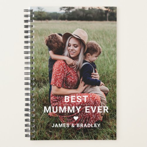 Cute Best Mummy Ever Heart Mothers Day Photo Planner