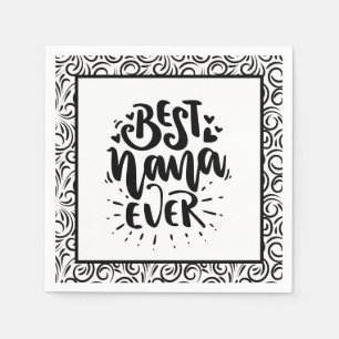 Cute Best Nana Mother's Day  Napkins