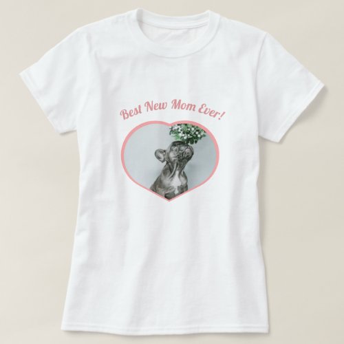 Cute Best New Mother Baby Photo Baby Girl  Heart T_Shirt