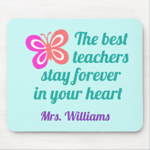 Cute Best Teacher Appreciation Butterfly Quote Mouse Pad