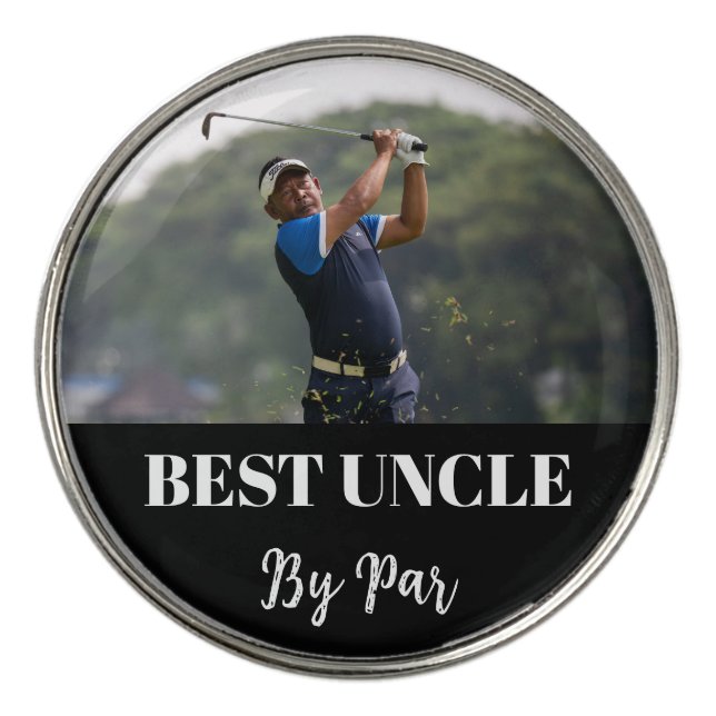 CUTE! 🏌️ Best Uncle by Par Golf Ball Marker   (Front)