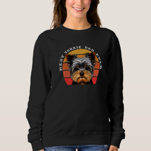 Cute Best Yorkie Dad Ever Vintage Yorkshire Terrie Sweatshirt