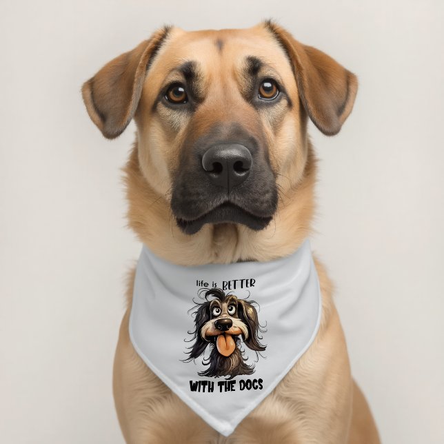 Cute better dog life word art pet bandana collar (Dog 2)