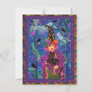 Cute Bewitching Halloween Greeting Card