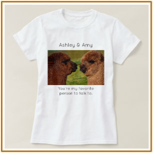 Cute BFF Bestie Llama T-Shirt