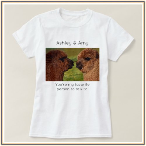 Cute BFF Bestie Llama T_Shirt