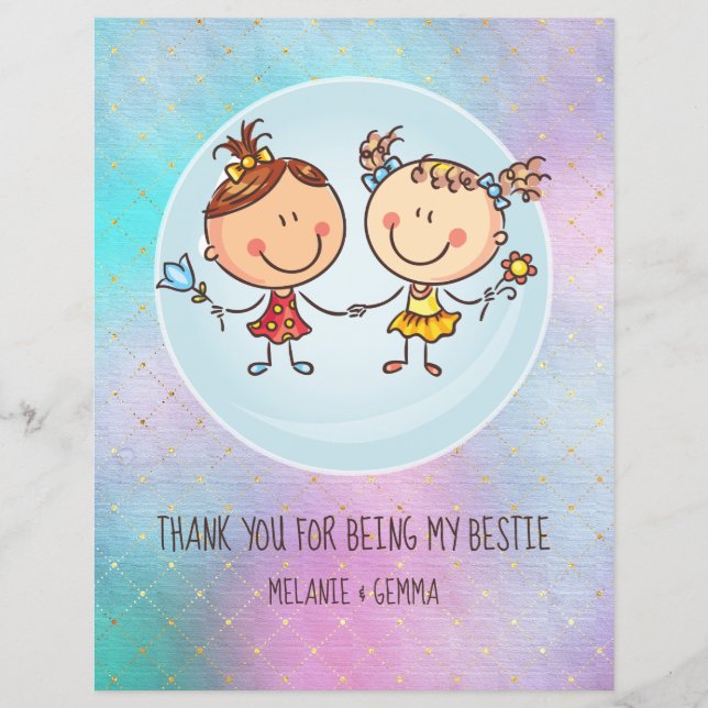 Cute BFF Besties Kawaii Gifts for Girls Friends (Front)