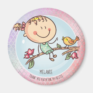 Cute BFF Besties Kawaii Gifts for Girls Friends Magnet