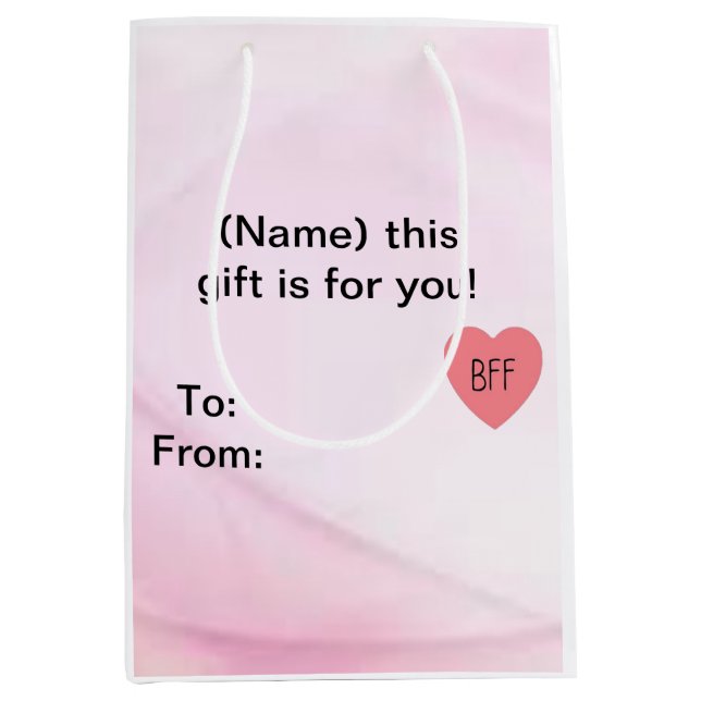 Cute bff medium gift bag (Front)