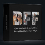 Cute BFF Photo Collage Best Friend Besties Black 3 Ring Binder<br><div class="desc">Modern Cute Chic BFF Photo Collage Best Friend Besties Quote Black Binder</div>