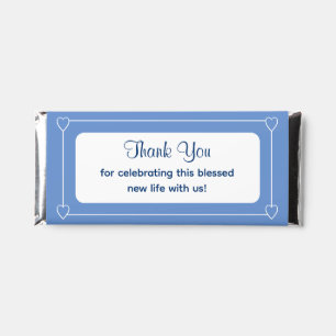 Cute Bible Verse Blue Baby Shower Thank You Favor Hershey Bar Favors