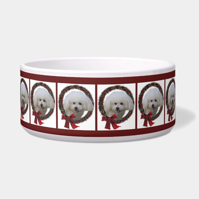 Cute Bichon Christmas  Bowl (Front)