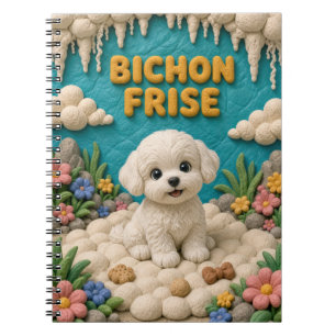 Cute Bichon Frise Puppy, Baby Dog Notebook