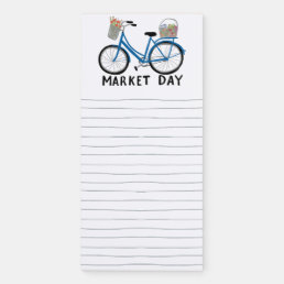 Cute Bicycle Custom Grocery Market Shopping List Magnetic Notepad